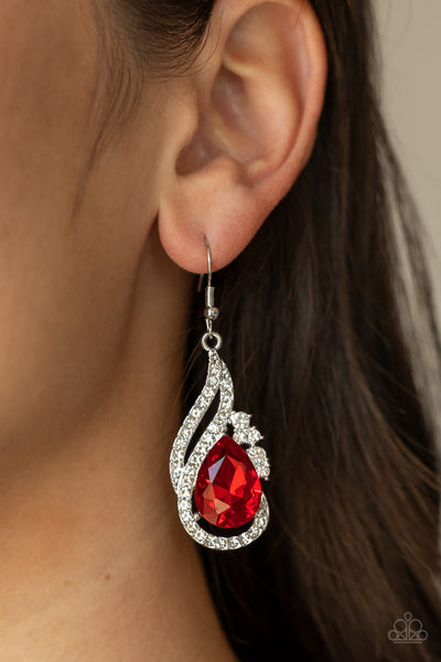 Paparazzi Accessories Dancefloor Diva - Red Earrings