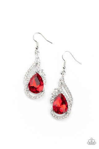 Paparazzi Accessories Dancefloor Diva - Red Earrings