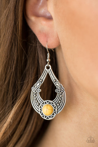 Paparazzi Accessories Sol Sonata - Yellow Earrings 