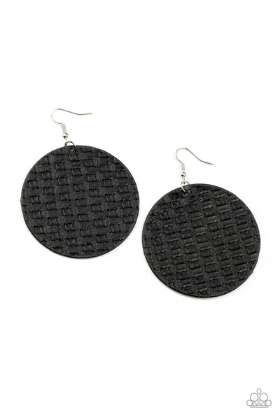 Paparazzi Accessories WEAVE Me Out Of It - Black Earrings