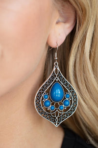 Paparazzi Accessories New Delhi Nouveau - Blue Earrings