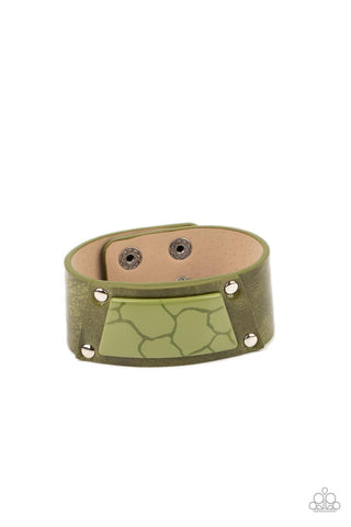Paparazzi Accessories Geo Glamper - Green Bracelet