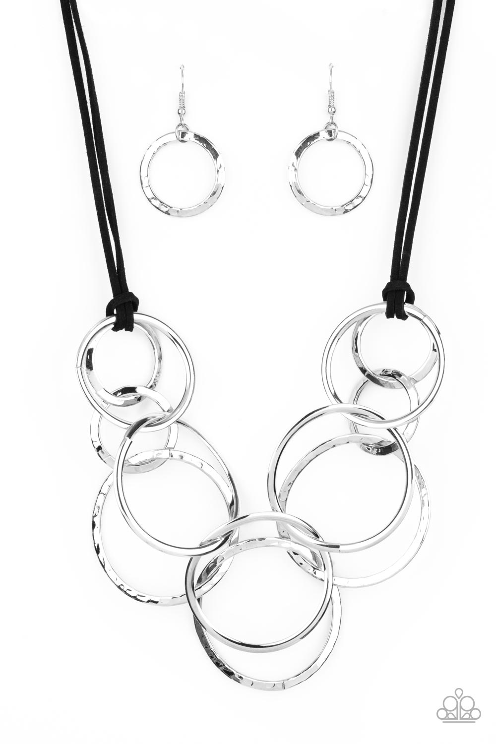 Paparazzi Accessories Spiraling Out of COUTURE - Silver Necklace & Earrings