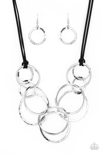 Paparazzi Accessories Spiraling Out of COUTURE - Silver Necklace & Earrings