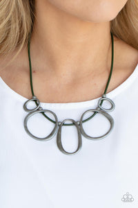 Paparazzi Accessories Historical Hipster - Green Necklace & Earrings