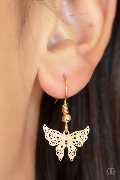 Paparazzi Accessories Bountiful Butterflies - Gold Necklace & Earrings