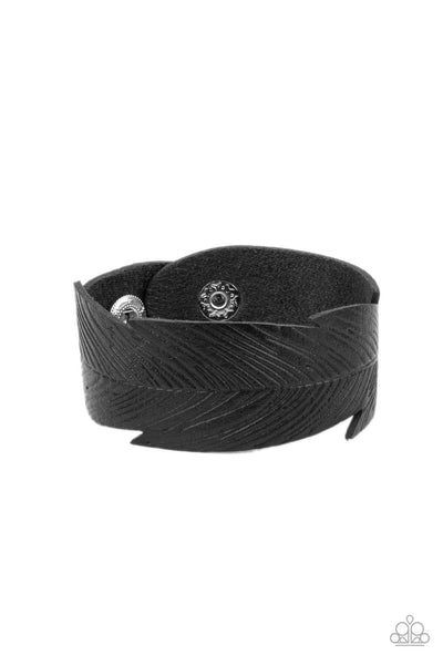 Paparazzi Accessories Whimsically Winging It - Black Bracelet