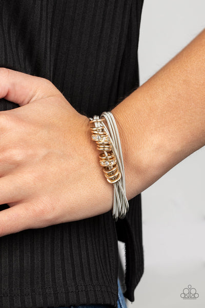 Paparazzi Accessories Magnetically Metro - Gold Bracelet 