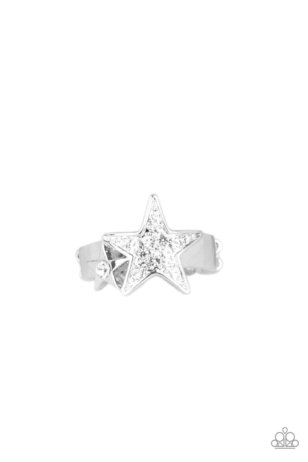 Paparazzi Accessories Star-Spangled Starlet - White Ring