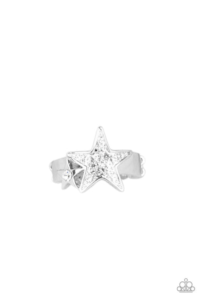 Paparazzi Accessories Star-Spangled Starlet - White Ring