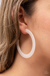 Paparazzi Accessories HAUTE Tamale - White Earrings 