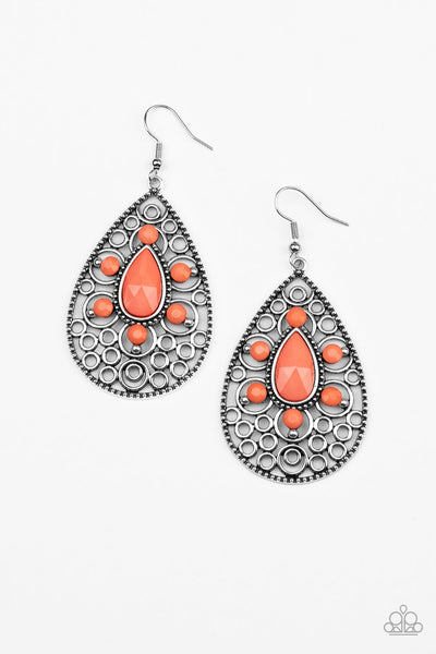 Paparazzi Accessories Modern Garden - Orange Earrings 