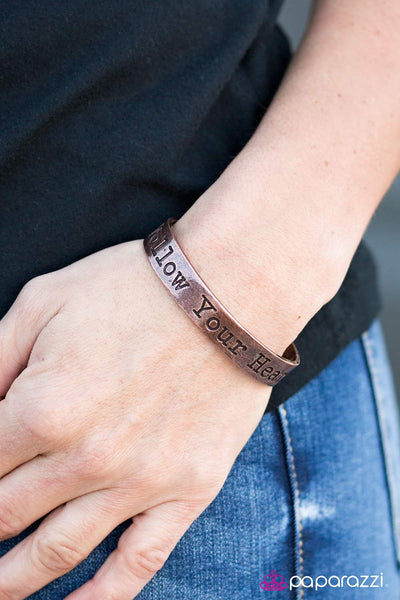 Paparazzi Accessories Wherever Your Heart Takes You - Copper Bracelet