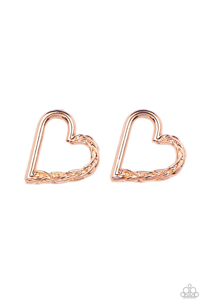 Paparazzi Accessories Cupid, Who? - Copper Earrings