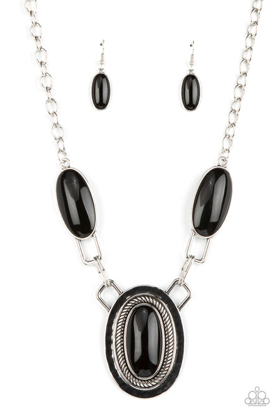 Paparazzi Accessories Count to TENACIOUS - Black Necklace & Earrings