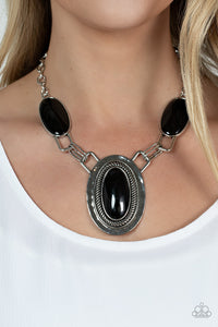 Paparazzi Accessories Count to TENACIOUS - Black Necklace & Earrings