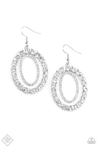 Paparazzi Accessories Deluxe Luxury White Earrings 