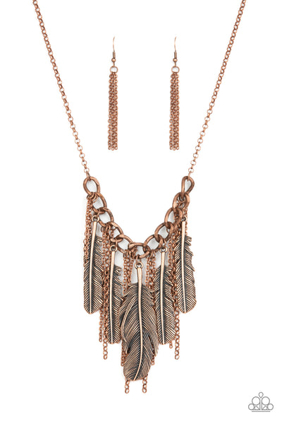 Paparazzi Accessories NEST Friends Forever - Copper Necklace & Earrings