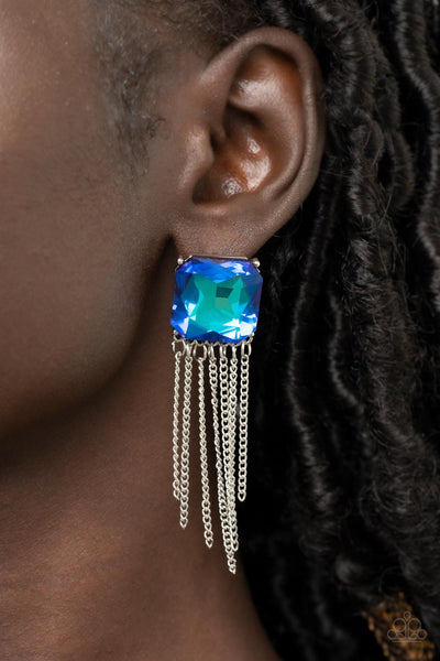 Paparazzi Accessories Supernova Novelty - Blue Earrings