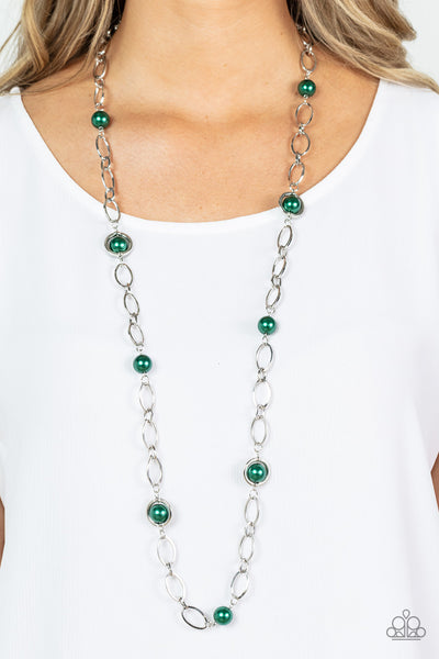 Paparazzi Accessories Fundamental Fashion - Green Necklace & Earrings