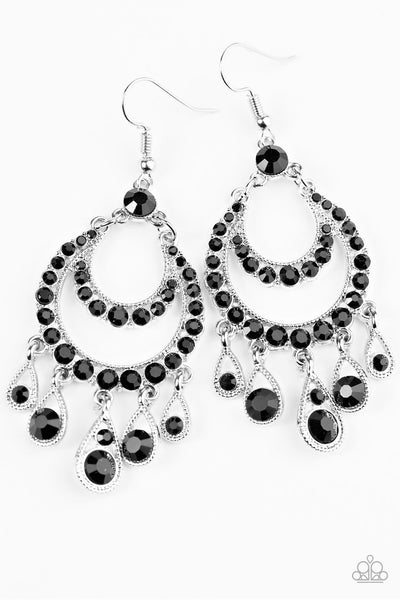 Paparazzi Accessories Hollywood Hottie black Earrings 