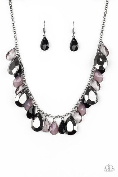 Paparazzi Accessories Hurricane Season - Black Necklace & Earrings 