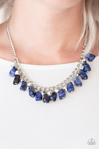 Paparazzi Accessories Rocky Shores - Blue Necklace & Earrings 