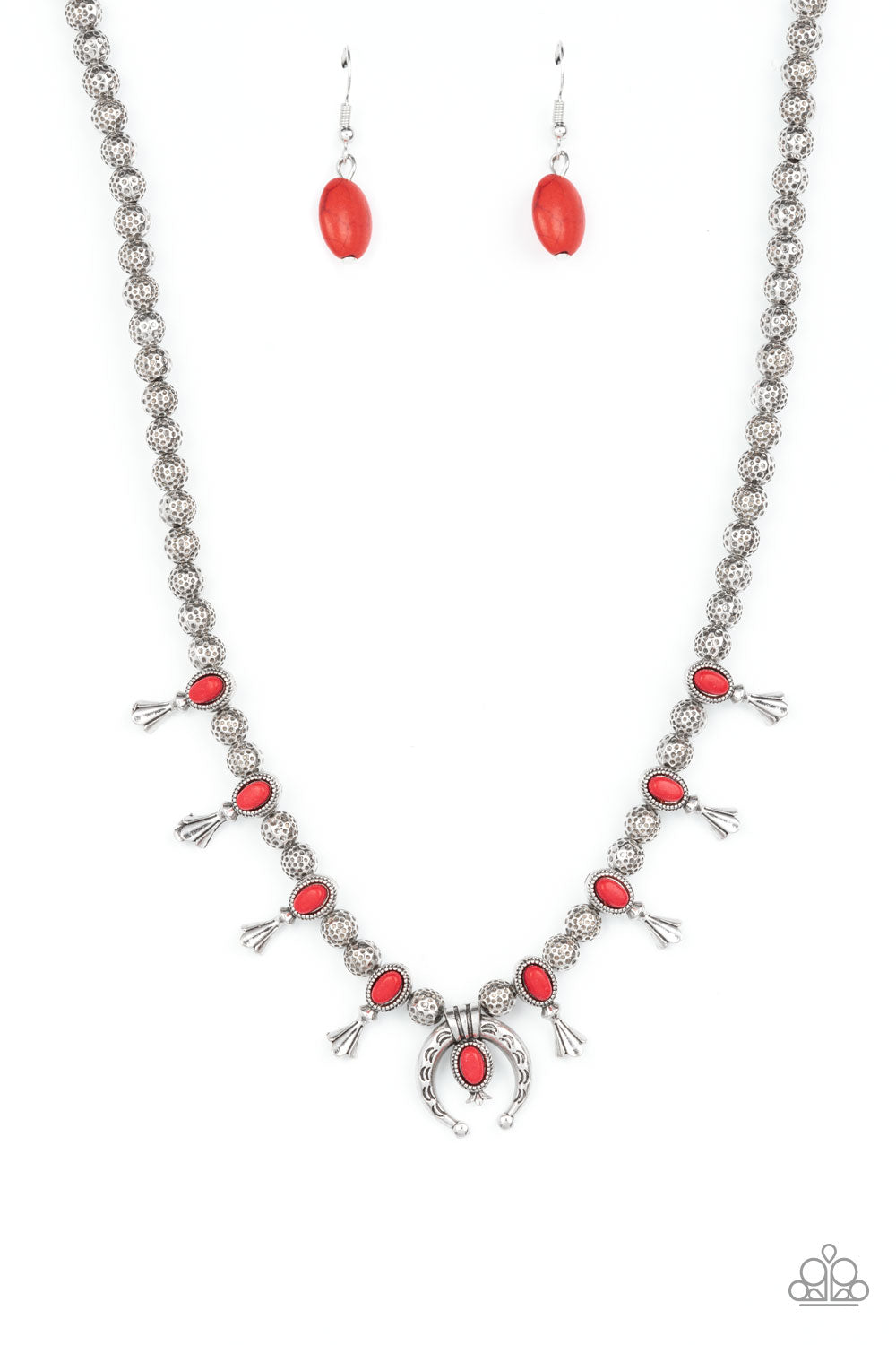 Paparazzi Accessories Luck Of The West - Red Necklace & Earrings