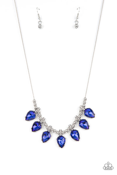 Paparazzi Accessories Crown Jewel Couture - Blue Necklace & Earrings