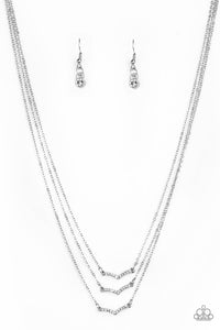 Paparazzi Accessories Pretty Petite - White Necklace & Earrings 