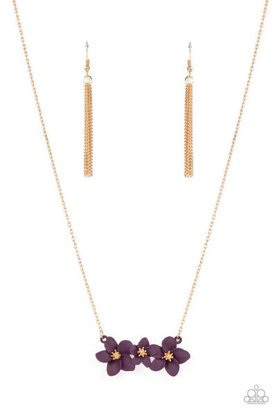 Paparazzi Accessories Petunia Picnic - Purple Necklace & Earrings