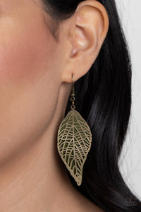 Paparazzi Accessories Leafy Luxury - Green Earrings 