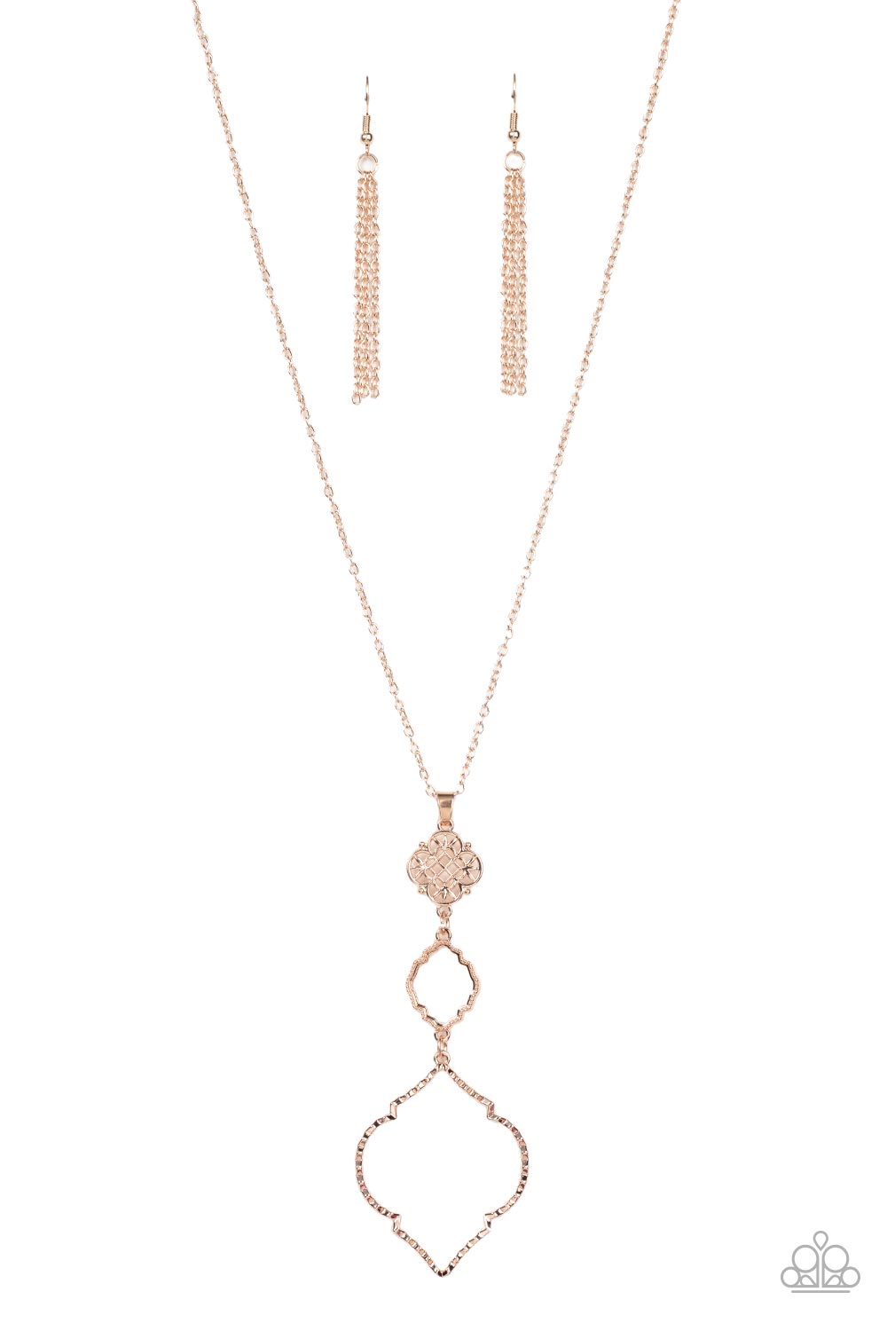 Paparazzi Accessories Marrakesh Mystery - Rose Gold Necklace & Earrings