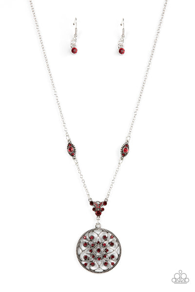 Paparazzi Accessories TIMELESS Traveler - Red Necklace & Earrings