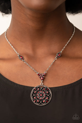 Paparazzi Accessories TIMELESS Traveler - Red Necklace & Earrings