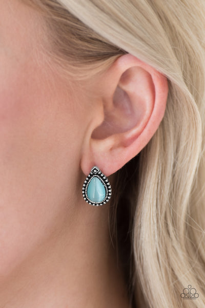 Paparazzi Accessories Wouldnt GLEAM Of It - Blue Post Earrings 