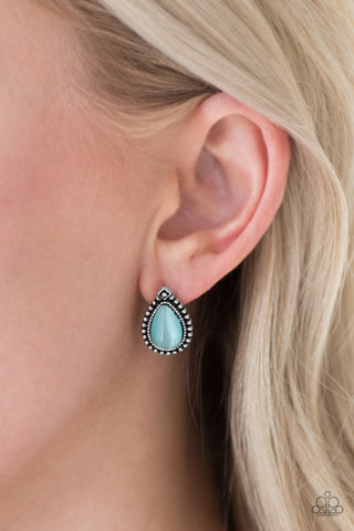 Paparazzi Accessories Wouldnt GLEAM Of It - Blue Post Earrings 