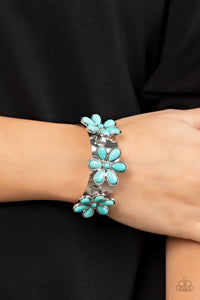 Paparazzi Accessories Desert Flower Patch - Blue Bracelet