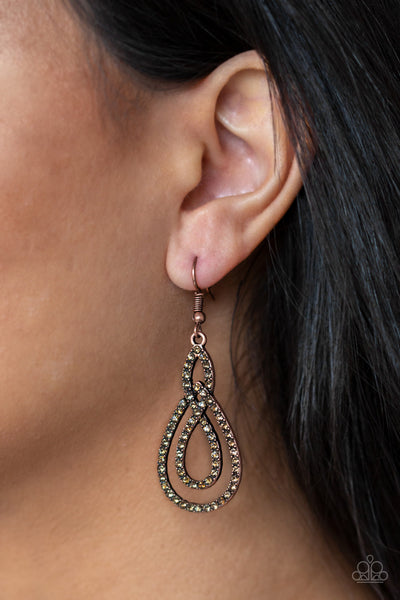 Paparazzi Accessories Sassy Sophistication - Copper Earrings 