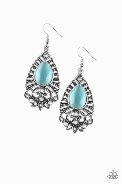 Paparazzi Accessories Majestically Malibu - Blue Earrings 