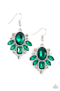 Paparazzi Accessories Glitzy Go-Getter - Green Necklace & Earrings