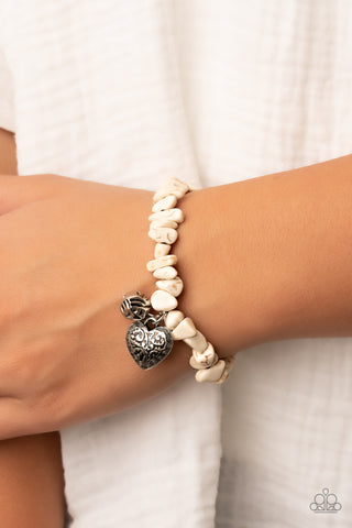 Paparazzi Accessories Love You to Pieces - White Bracelet