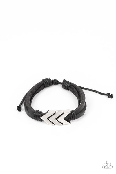 Paparazzi Accessories Arrow Pharaoh - Black Bracelet