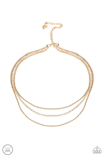 Paparazzi Accessories Retro Minimalism - Gold Necklace & Earrings 