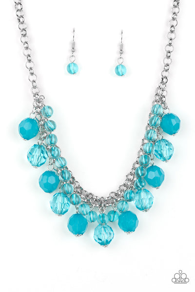 Paparazzi Accessories Fiesta Fabulous - Blue Necklace & Earrings 