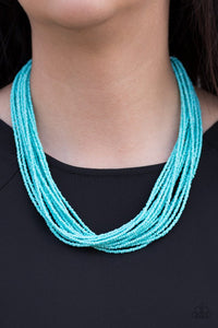 Paparazzi Accessories Wide Open Spaces - Blue Necklace & Earrings 