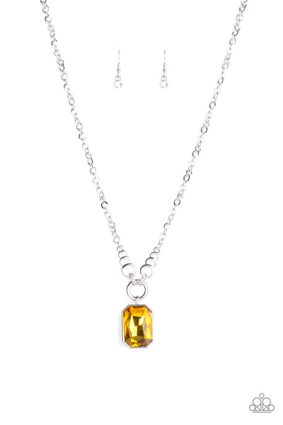Paparazzi Accessories Queen Bling - Yellow Necklace & Earrings 