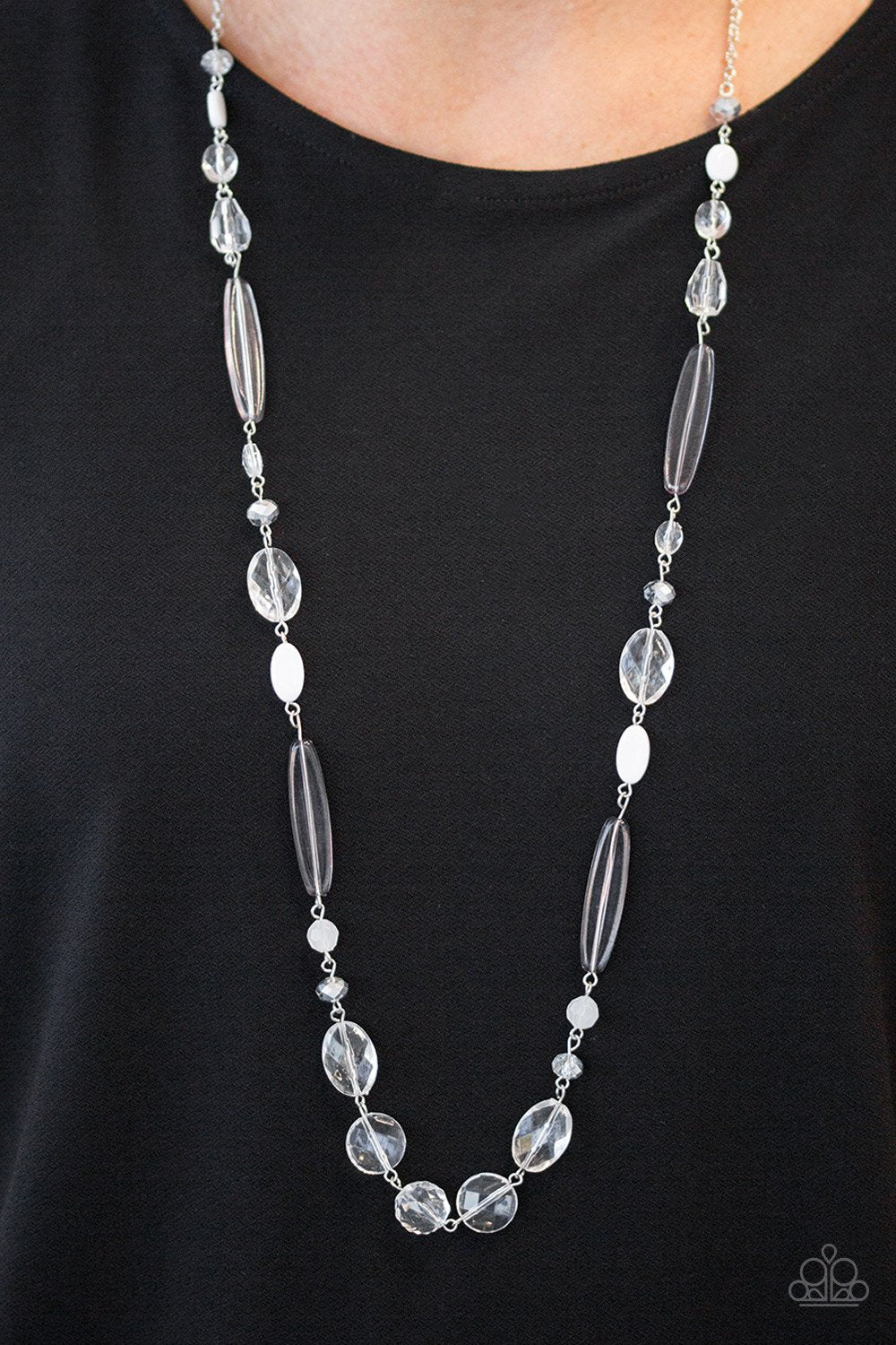 Paparazzi Accessories Quite Quintessence - White Necklace & Earrings 