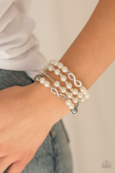 Paparazzi Accessories Limitless Luxury - White Bracelet 