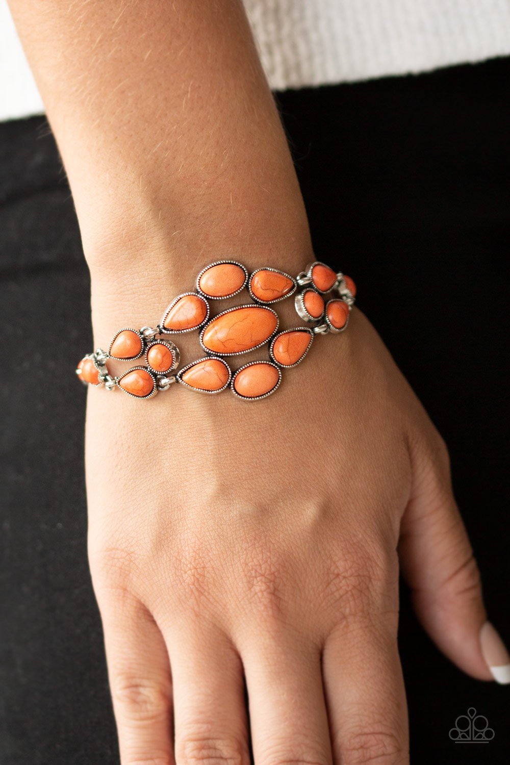 Paparazzi Accessories Blooming Prairies Orange Bracelet 